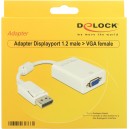 Nuevo DeLOCK 61766 Adaptador DisplayPort 1.2 macho  a VGA hembra pasivo blanco 