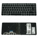 Teclado para portátil HP Elitebook Folio 1040 G3 marco plata - Retroiluminado 844423-071 