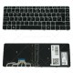 Teclado para portátil HP Elitebook Folio 1040 G3 marco plata - Retroiluminado 844423-071 