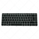 Teclado para portátil HP Elitebook Folio 1040 G3 marco plata - Retroiluminado 844423-071 