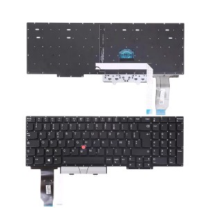 Teclado Lenovo Thinkpad E15 2020 Retroiluminado Gen 2 Negro Point Stick plateado