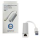 Aisens  Conversor adaptador de red RJ45 a USB 3.0 Gigabit 10/100/1000 Mbps 15 cm