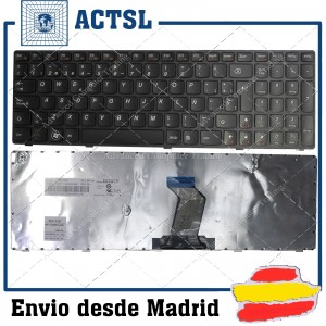 Teclado Español para portátil Lenovo Ideapad B570 / B580 / B590 / V570 / Z570 MP-10A36E0-6861 | NSK-B5RSW  Negro  