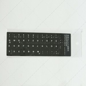 5 x Pegatina Teclado para Portatil Idioma Alemán Deutsch QWERTZ Color Negro  - Advanced Computer Trading