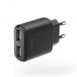 LOTE 10 Hama 1736080001 Cargador 2 x USB 5v  24W 4,8A Negro  Caja precintada