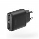 LOTE 10 Hama 1736080001 Cargador 2 x USB 5v  24W 4,8A Negro  Caja precintada