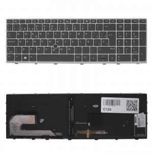 Teclado para Portátil HP Elitebook 850 G5 G6 ZBook 15u G5  Backlit marco plata